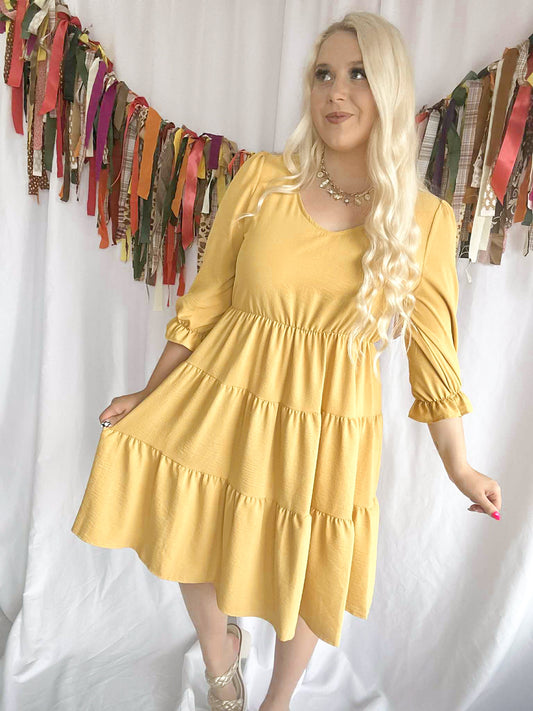 Golden Hour Tiered Dress