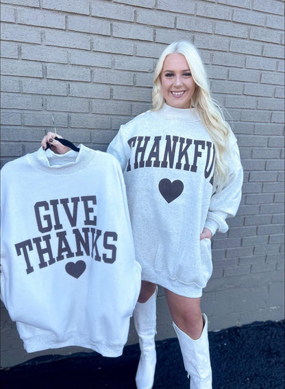 Thankful Oversized Mockneck Dress
