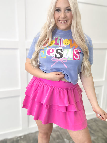 Pink Ruffle Skort
