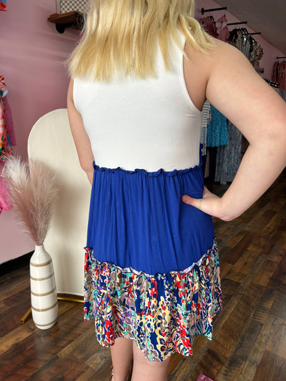 Floral Americana Tiered Dress