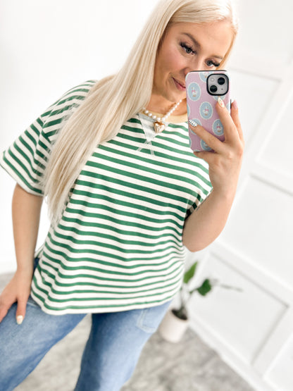 Lemon Lime Striped Top