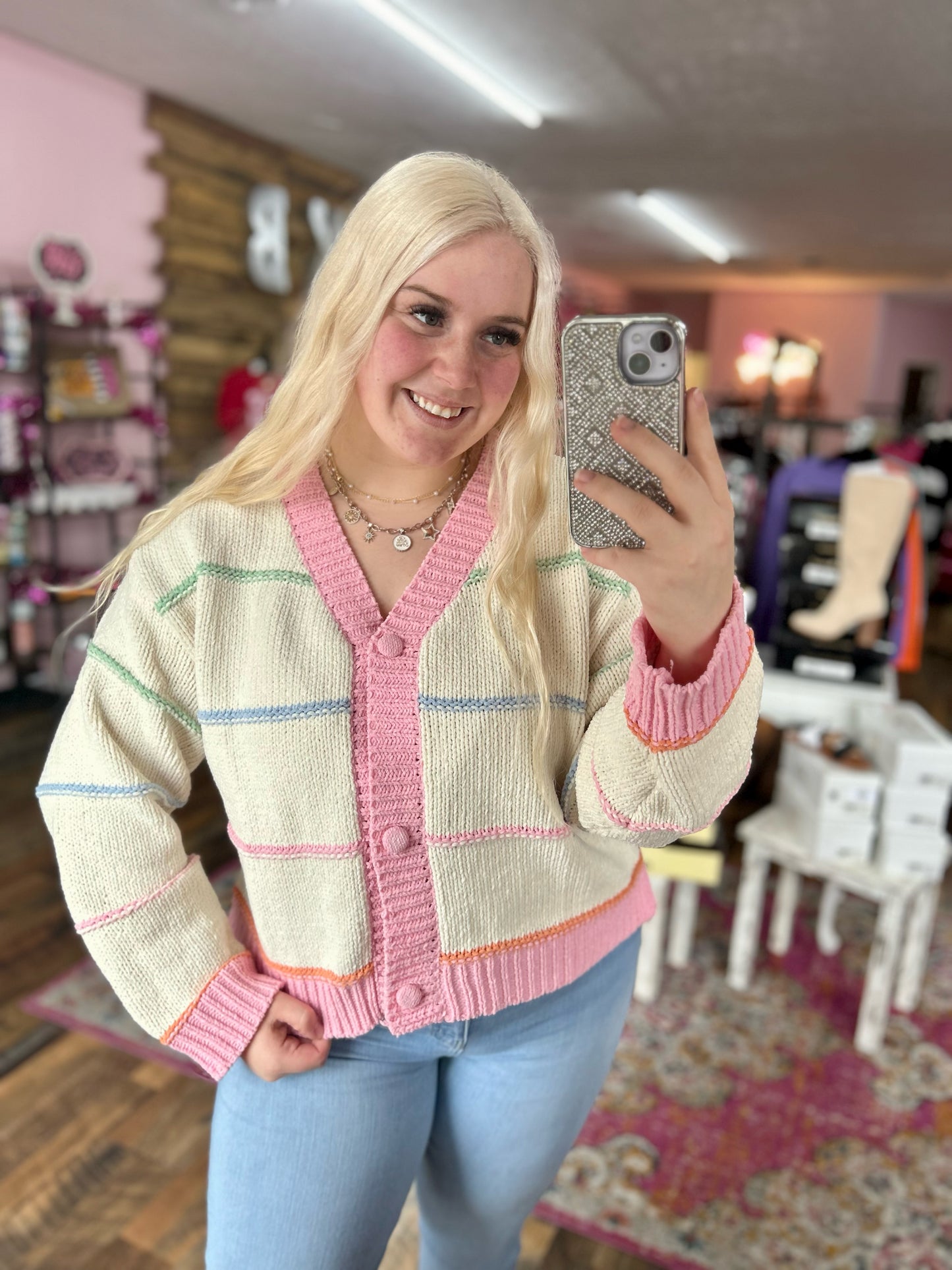 Eye Candy Striped Cardigan