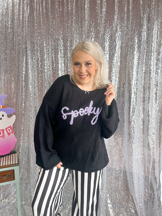 Spooky Yarn Cursive Sweater
