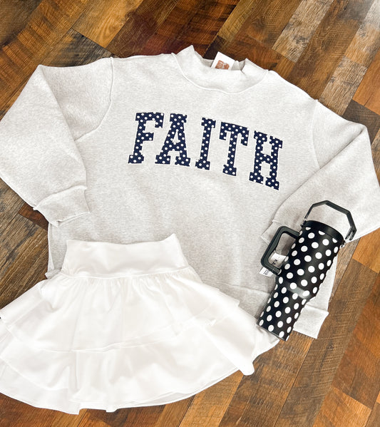 Faith Polka Dot Mockneck