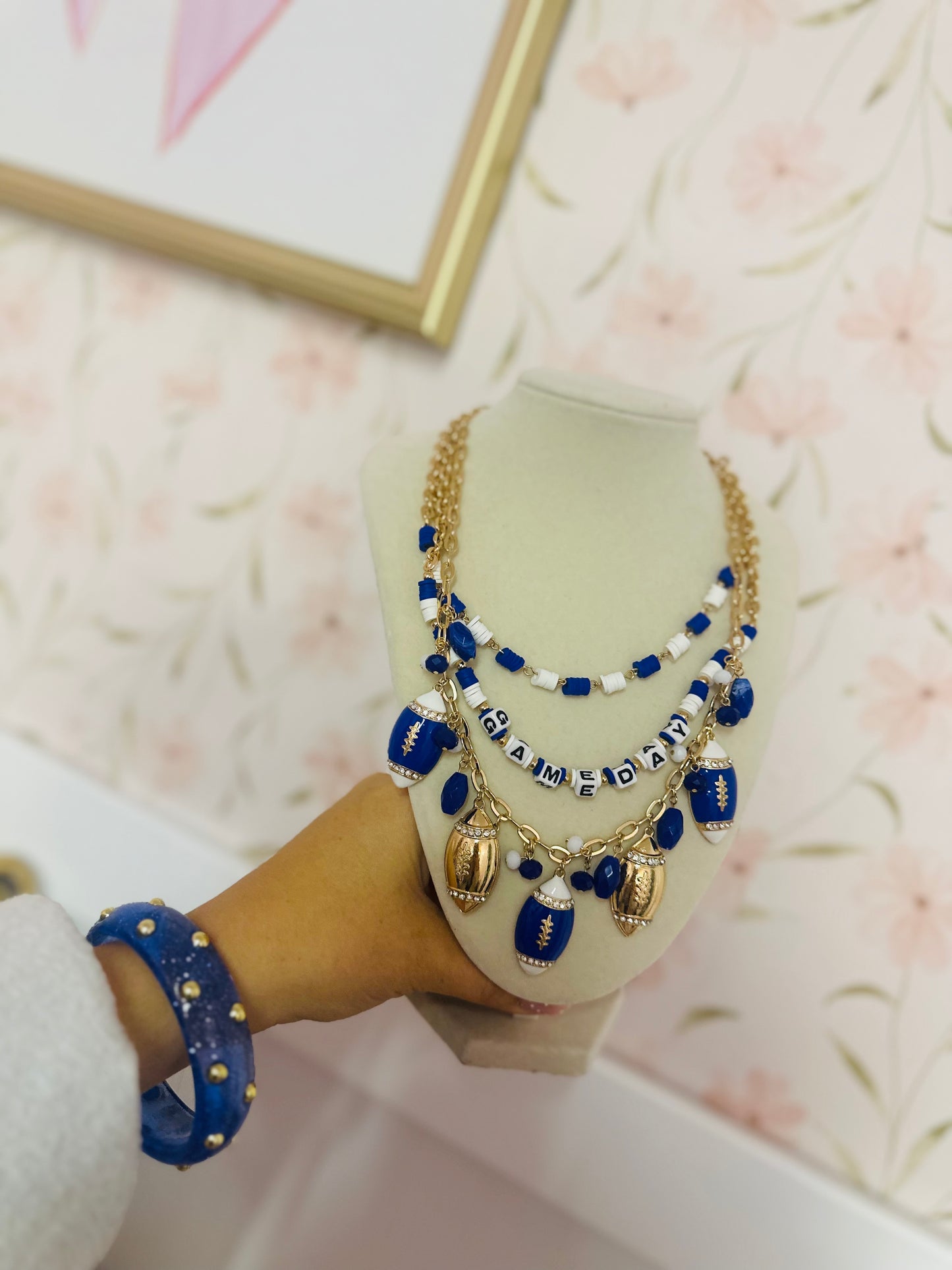 Game day Layered Charm Necklace