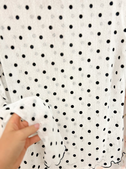 Polka Dot Mesh Top