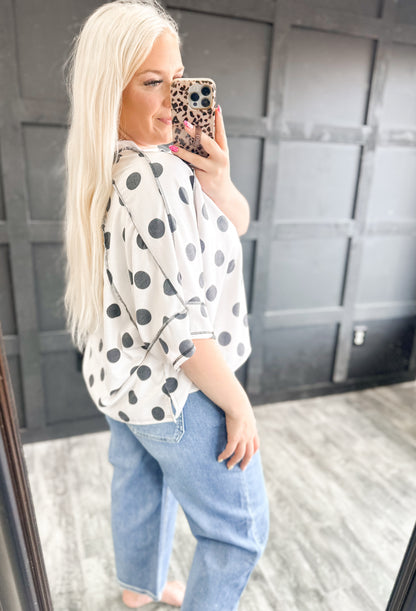 Polka Dot Party Oversized Top