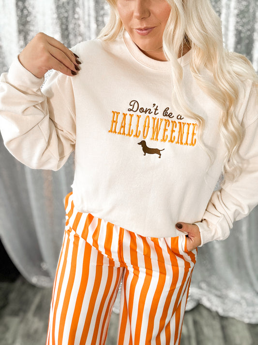 Halloweenie Embroidered Sweatshirt