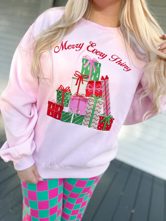 Wrapped With Love Embroidered Crewneck