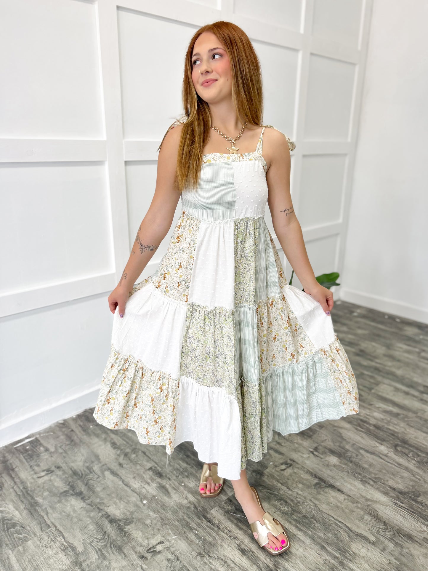 Shore Gardens Layered Maxi Dress