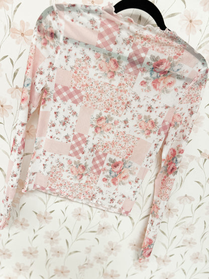 Pink Patchwork Mesh