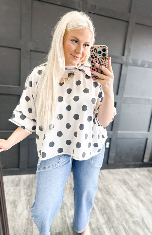 Polka Dot Party Oversized Top