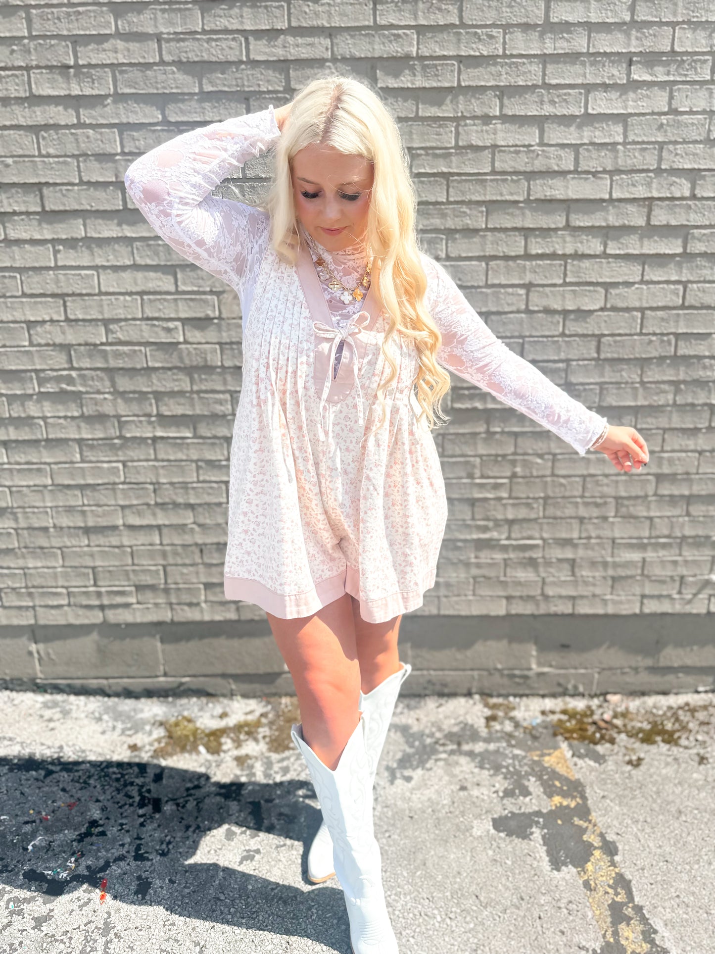 Ditzy Delilah Denim Romper