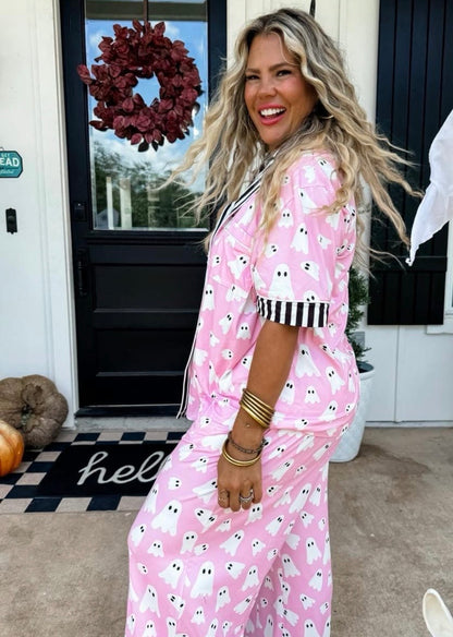 Pink Ghost Luxe PJ {SET}