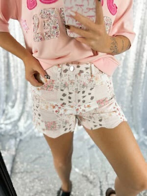 Patch Me Pretty Denim Shorts