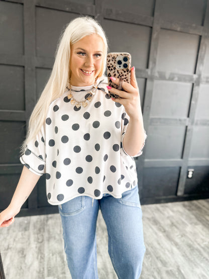 Polka Dot Party Oversized Top