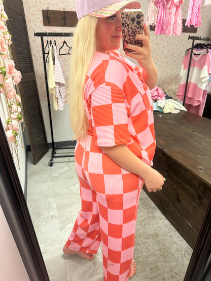 Sunset Check Ribbed {Set}