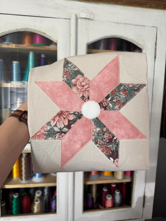 Tan Quilted Star Appliqué Tee