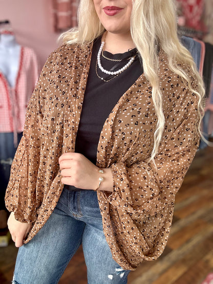 Animal Print Kimono