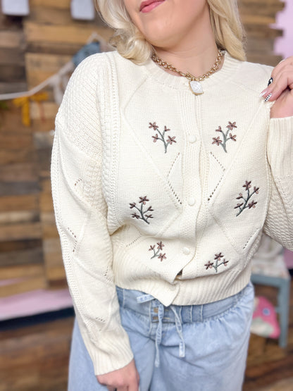 Wildflower Embroidered Cardigan
