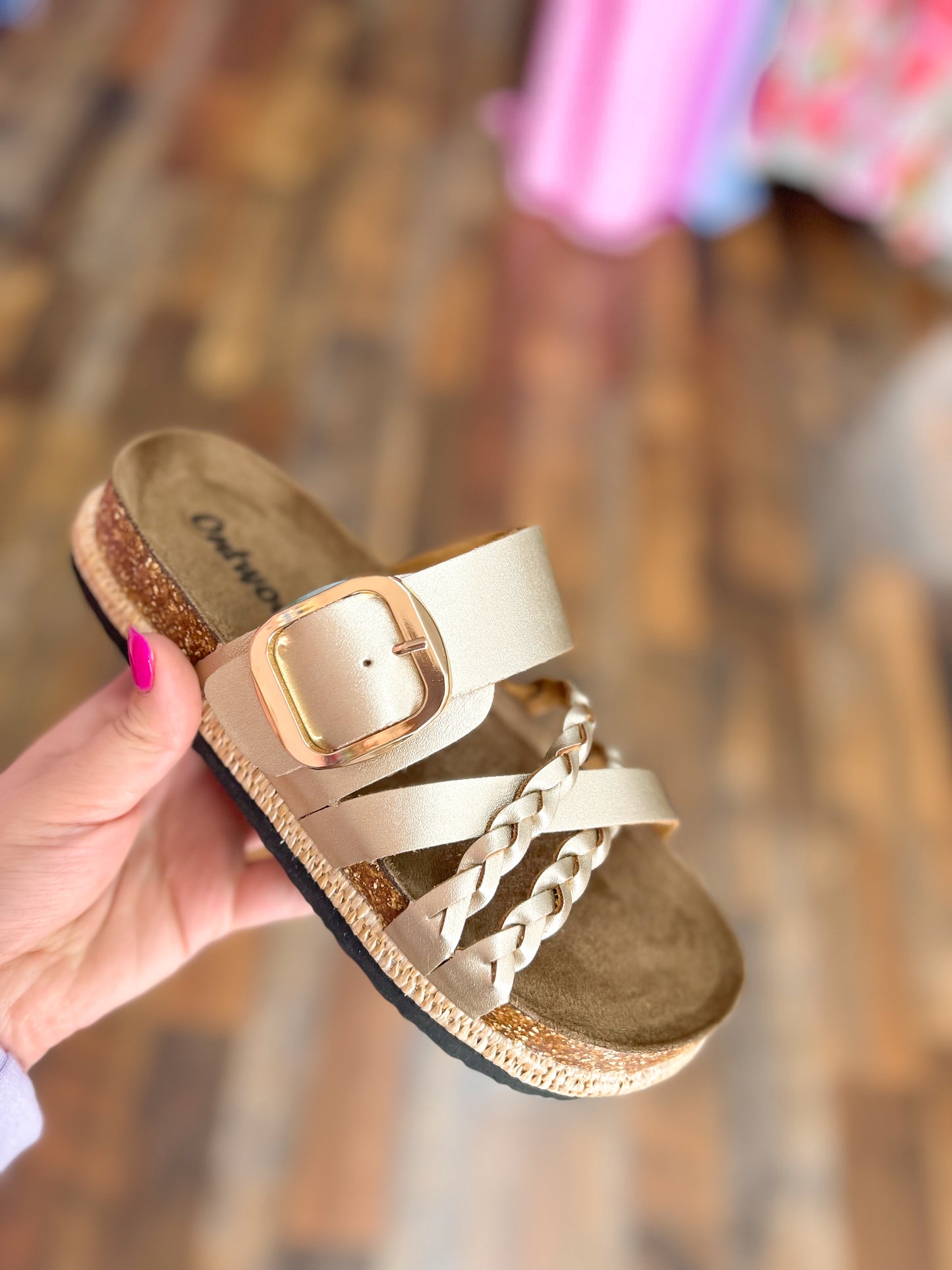 Gold Buckle Espadrille Sandal