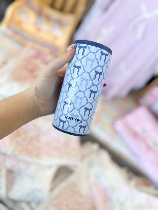 Blue Coquette 12oz Slim Can Cooler