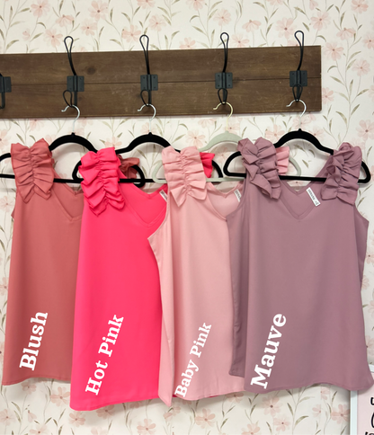 Ruffle Blouse Tanks