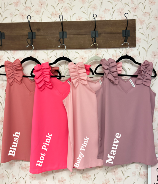 Ruffle Blouse Tanks