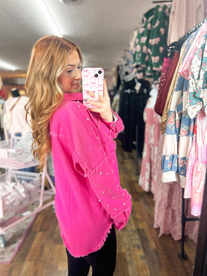 Pink Diamond Denim Jacket