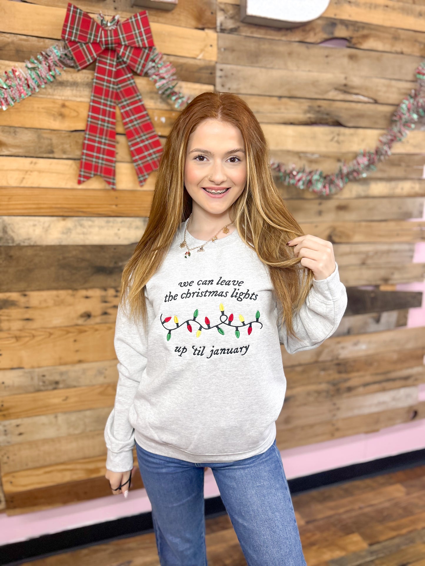 Swiftie Embroidered Christmas Crewneck