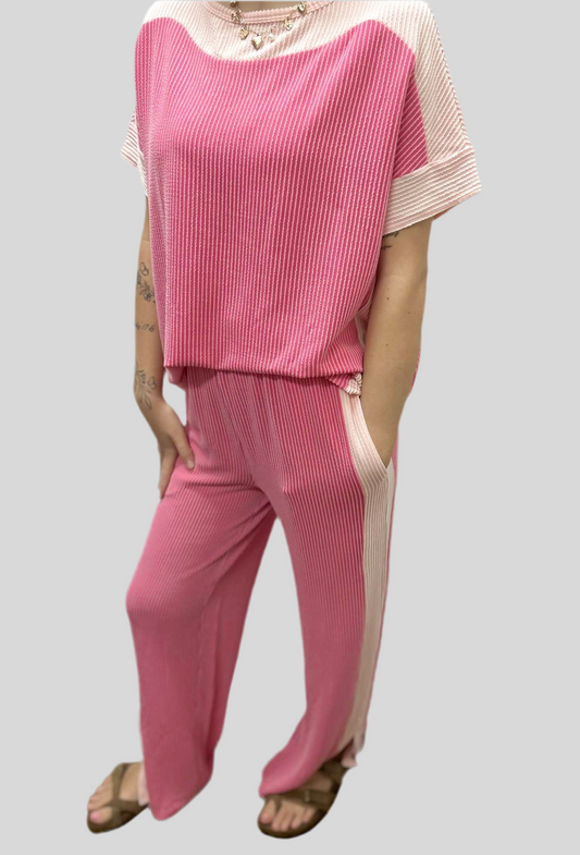 Pink Two-Toned Corded Set