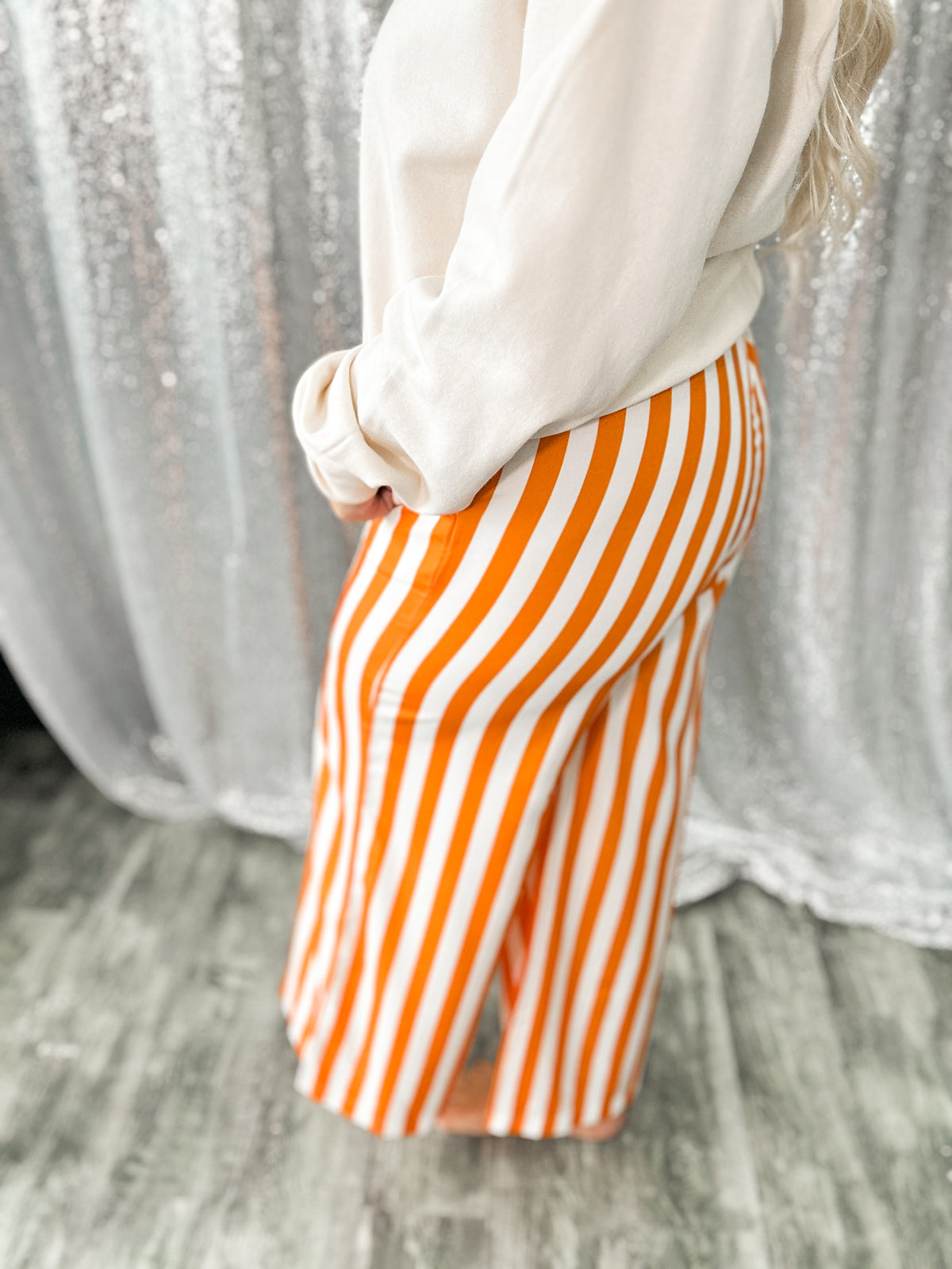 Vertical Vibes Pants {Orange}