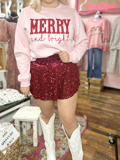 Red Sequin Skort