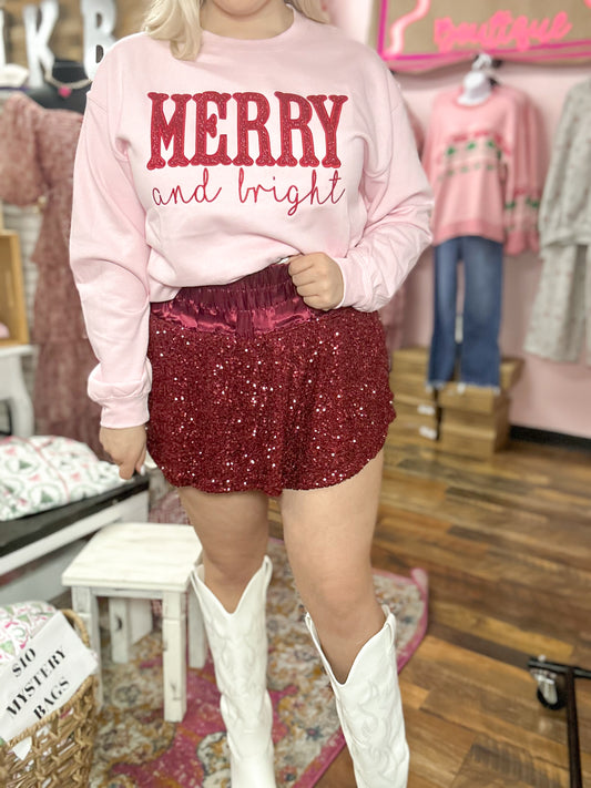 Red Sequin Skort