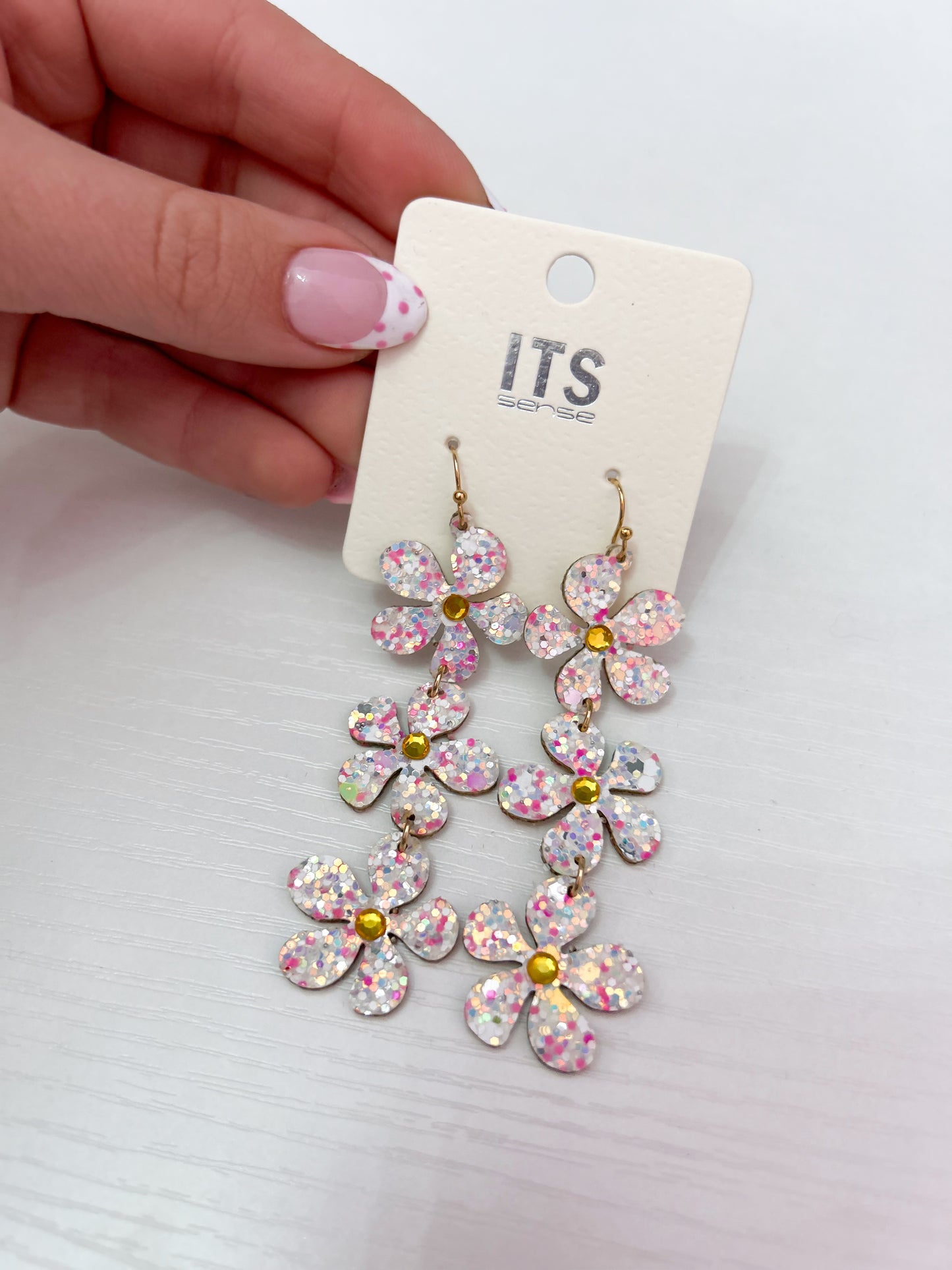 Glitter Daisy Dangles