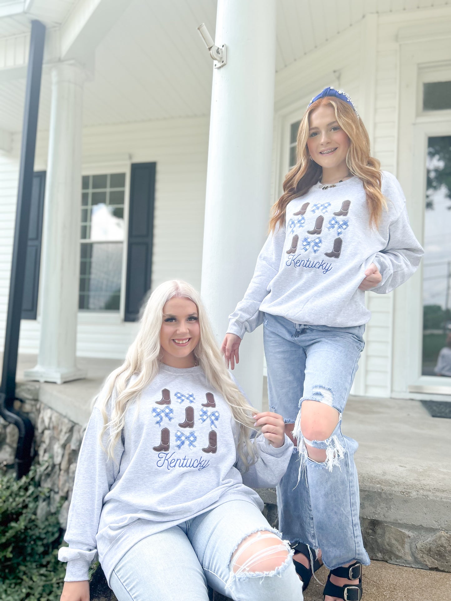 KY Boots Appliqué Crewneck