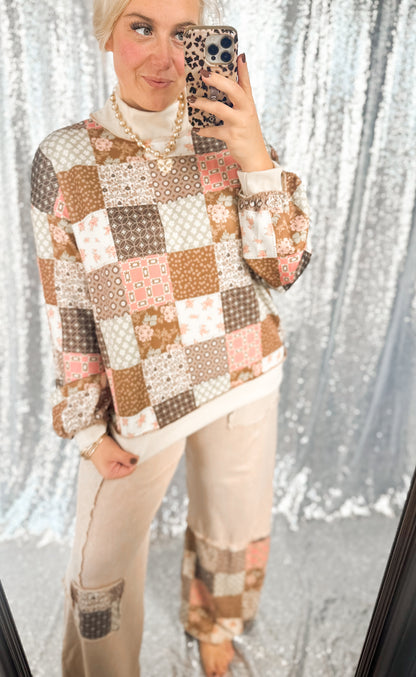 Autumn Heirloom Patchwork Mockneck