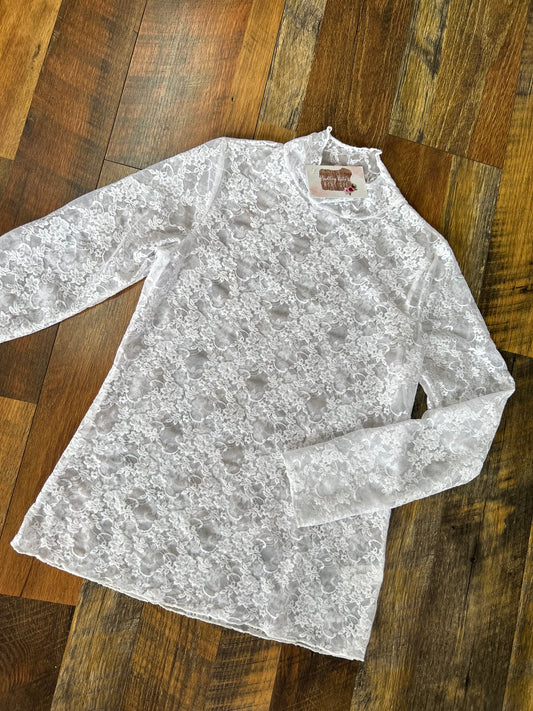 Lace Mesh Layering Tops