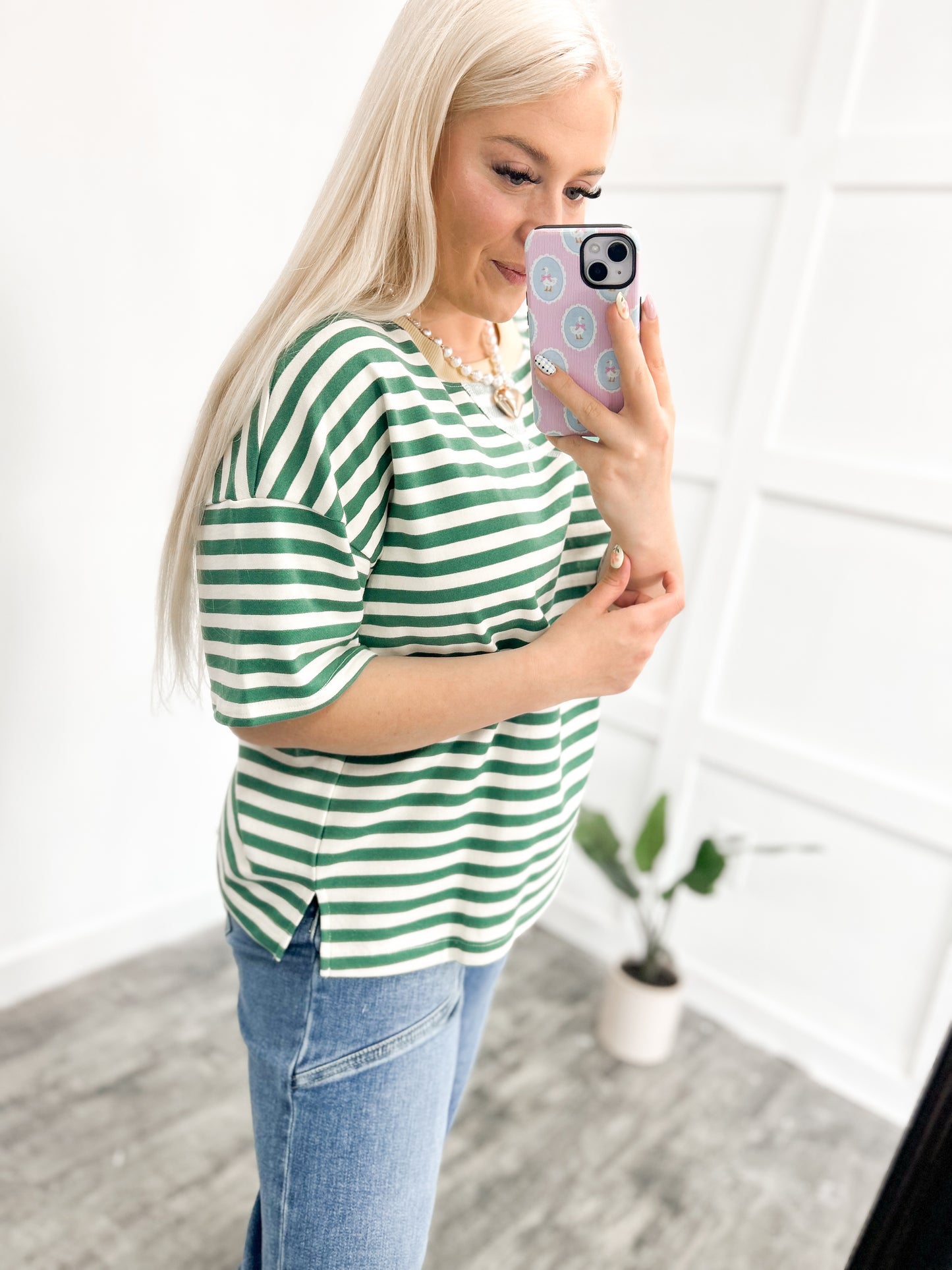 Lemon Lime Striped Top