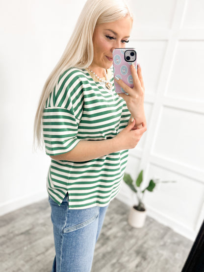 Lemon Lime Striped Top