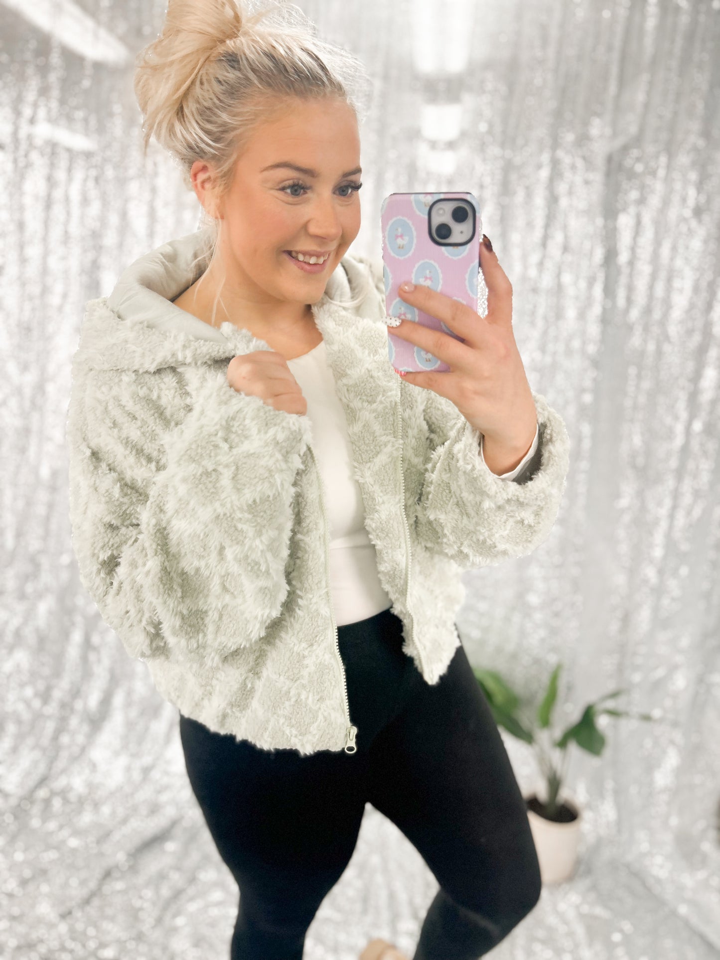 Mint Fuzzy Coat