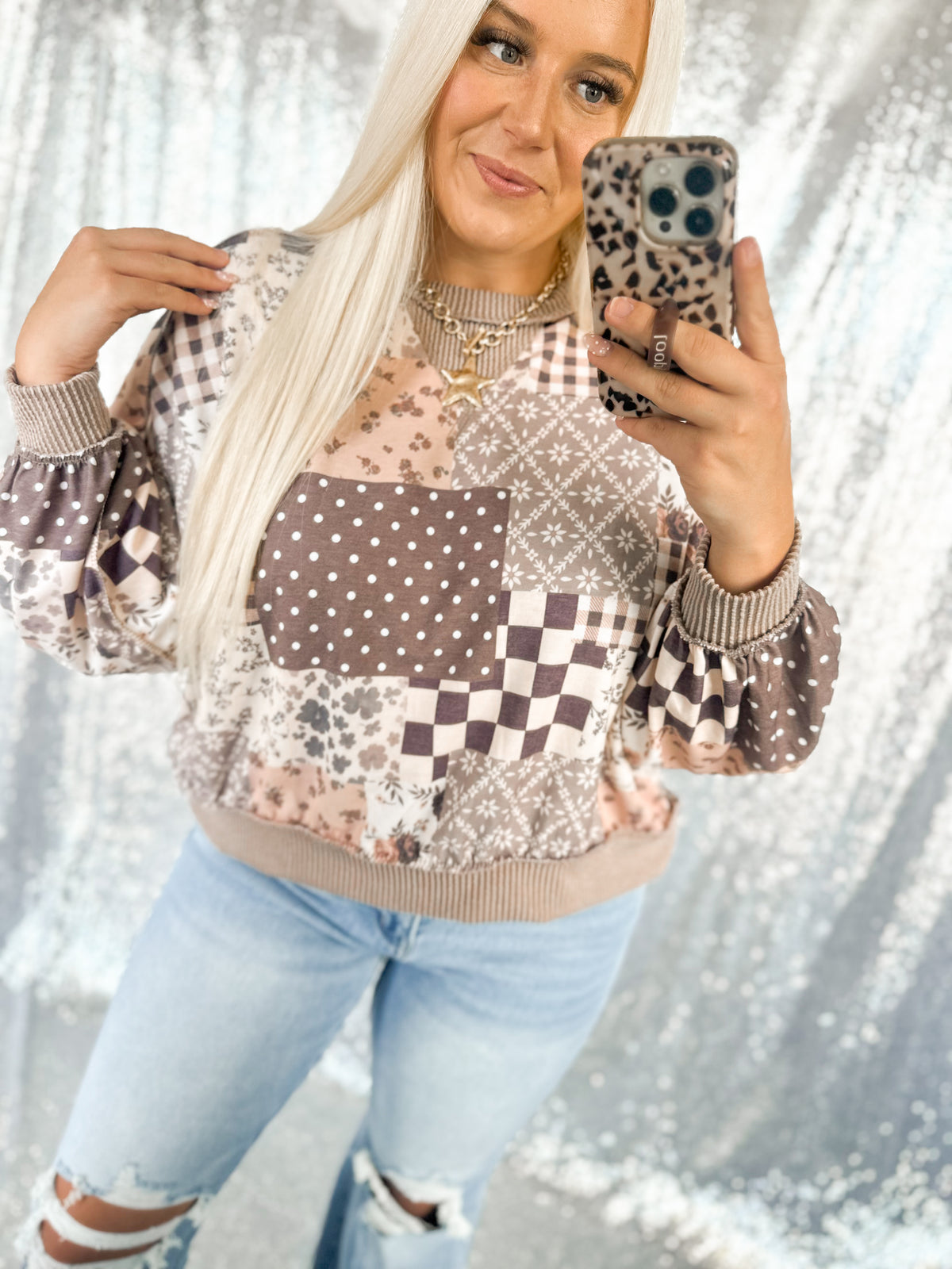 Mixed Signals Patchwork Top