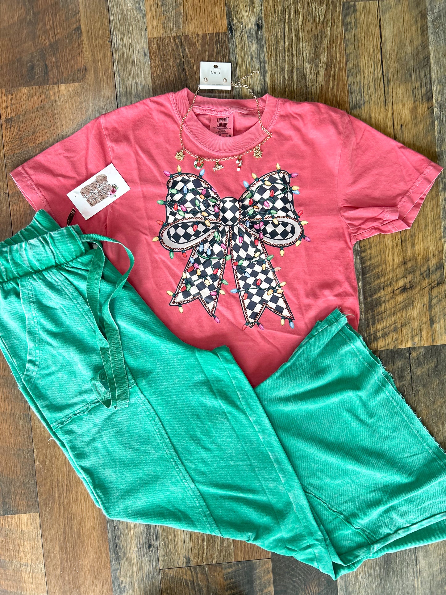 Checker  Holiday Lights Tee