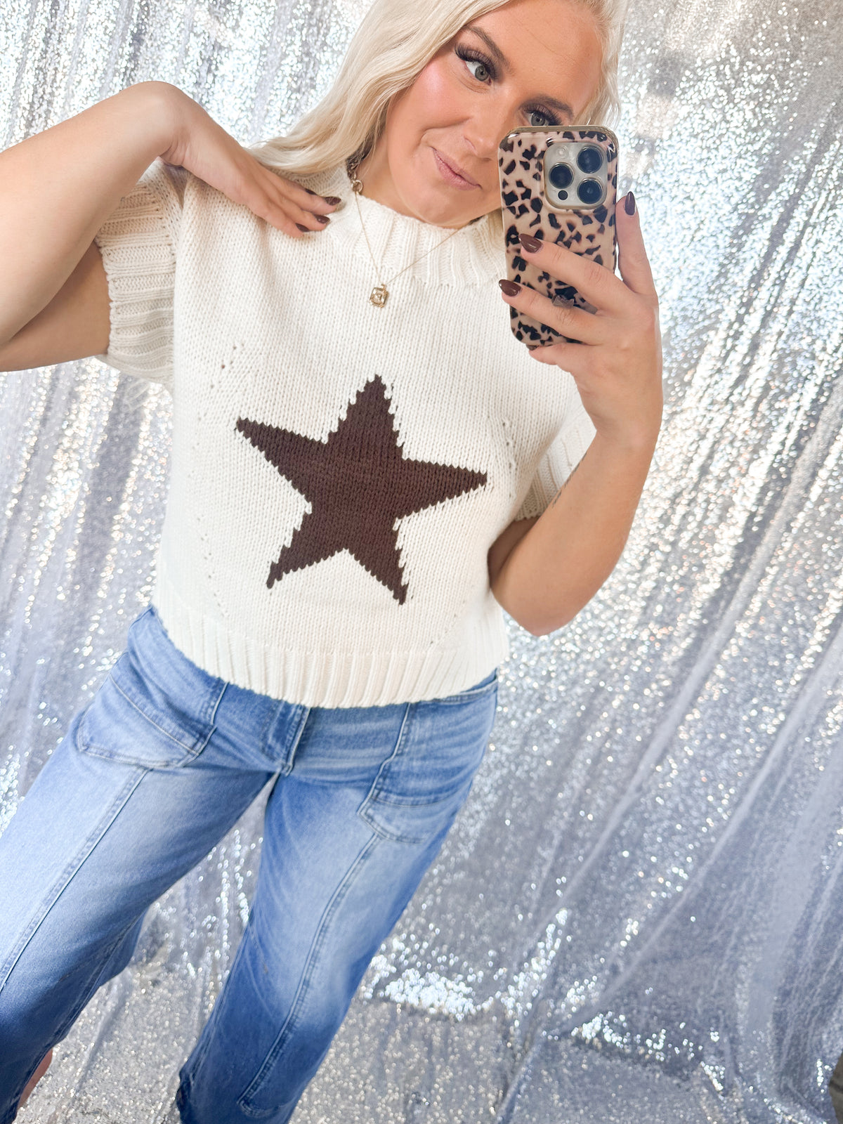 Star Knit Sweater Vest