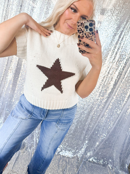 Star Knit Sweater Vest
