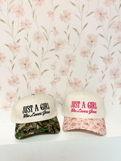 Just a Girl Who Loves Jesus Embroidered Hat