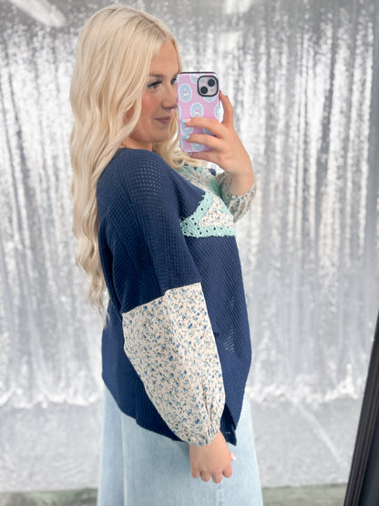 Floral Patchwork Star Top