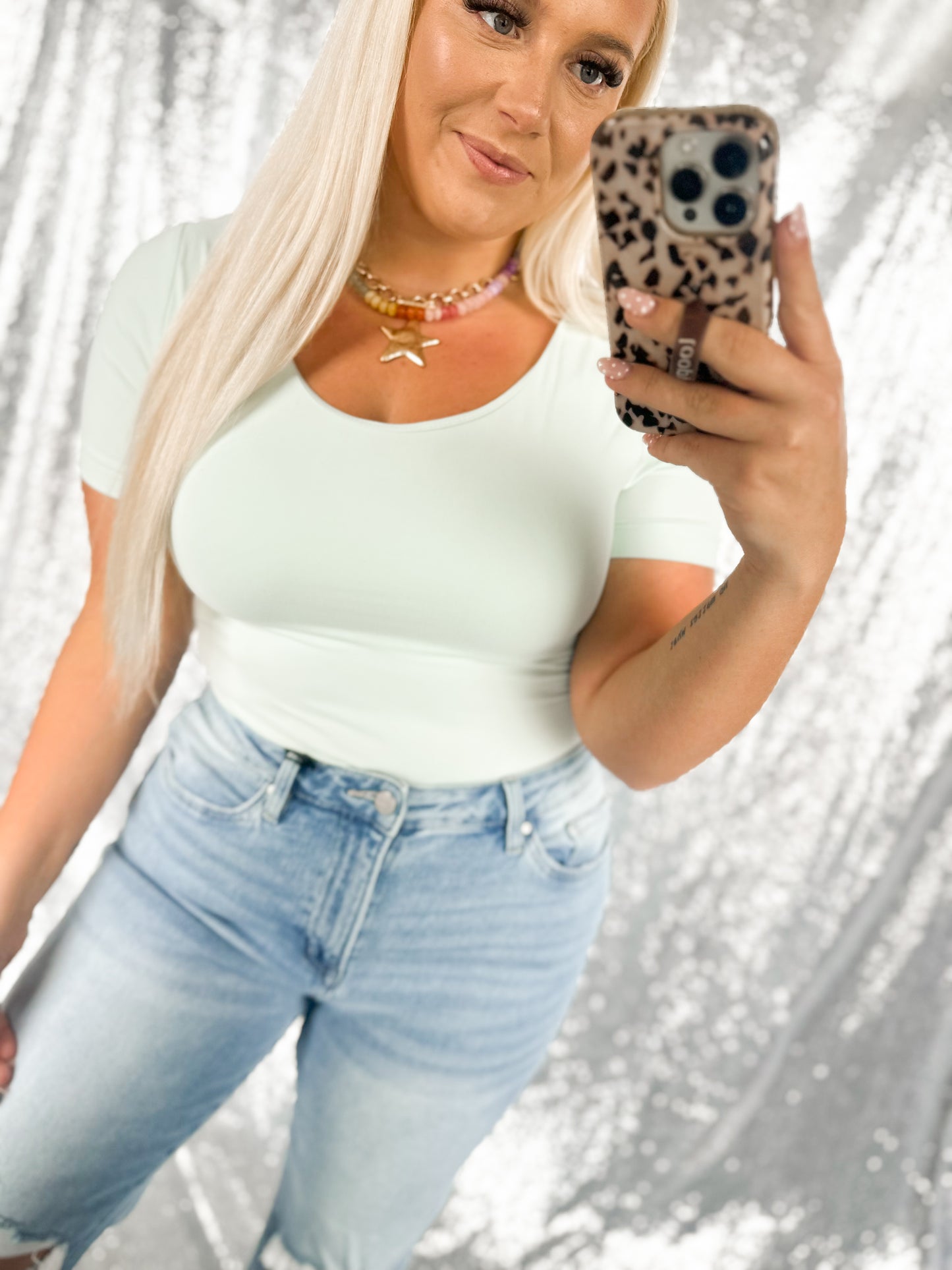 Mint Seamless Butter Top