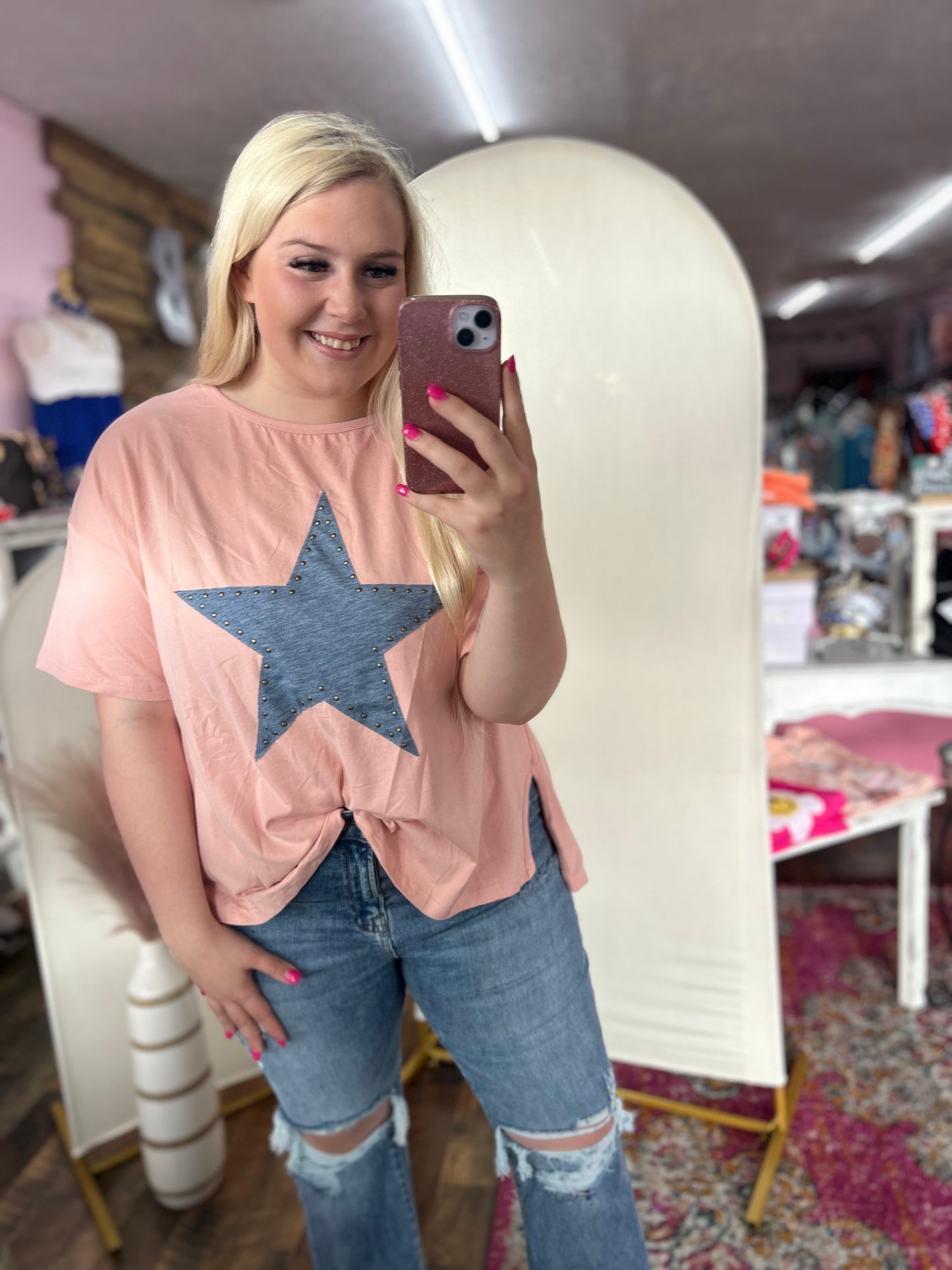 Buckle Up studded top