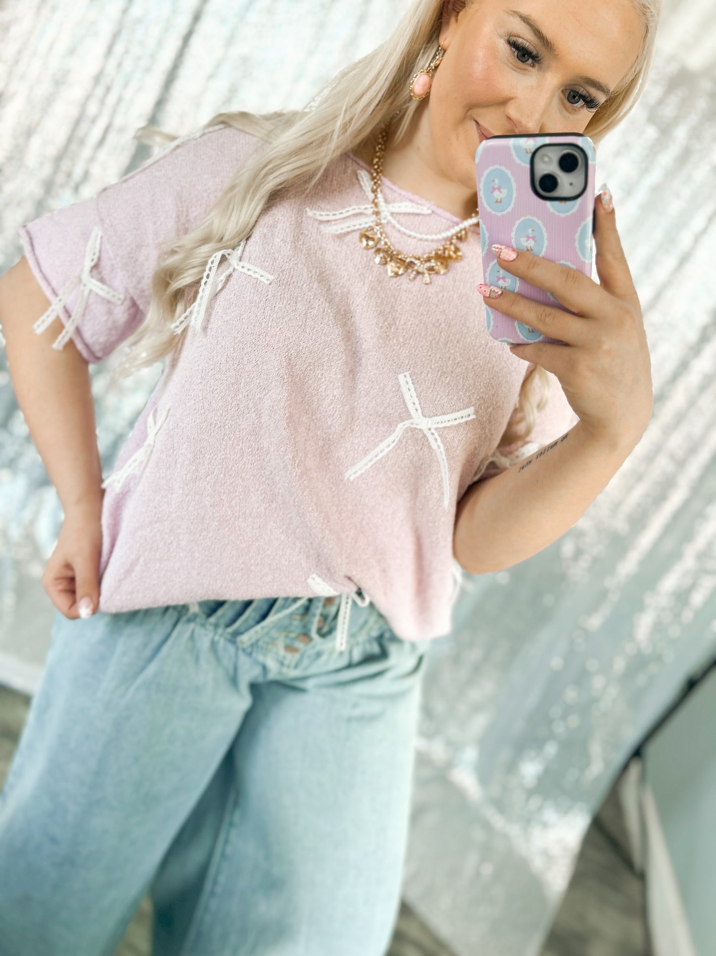Lavender Coquette Top